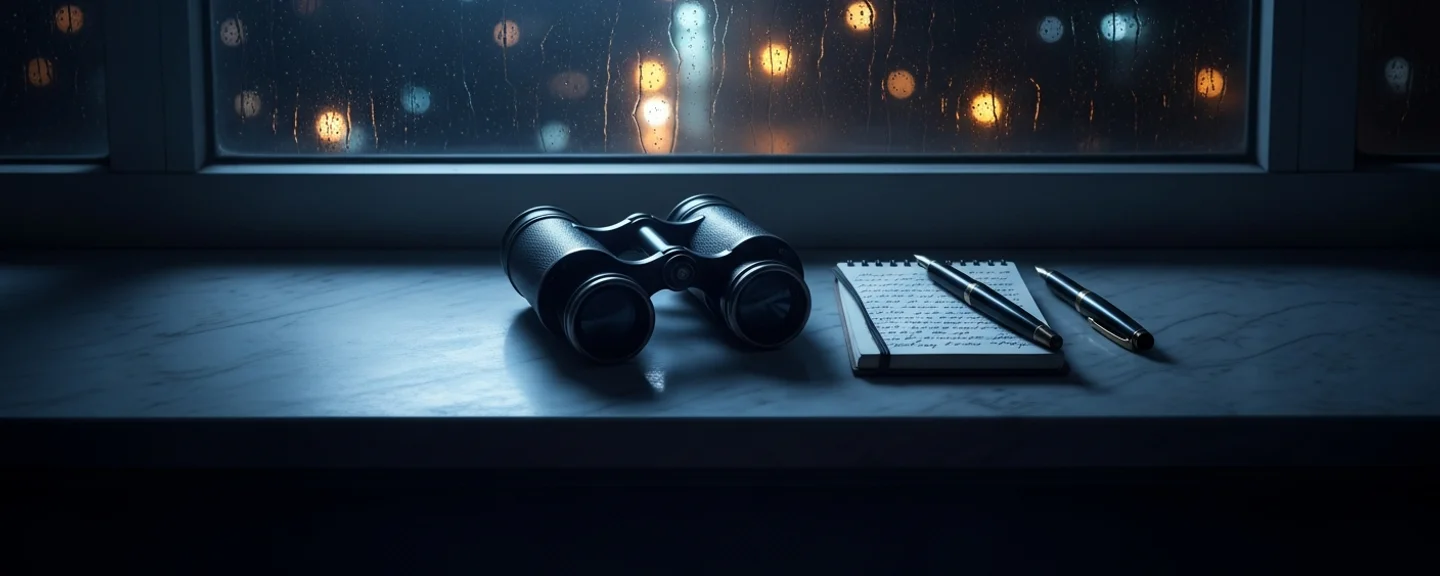 The watcher is the one with the notebook now.