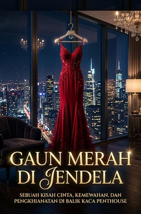 Gaun Merah di Jendela